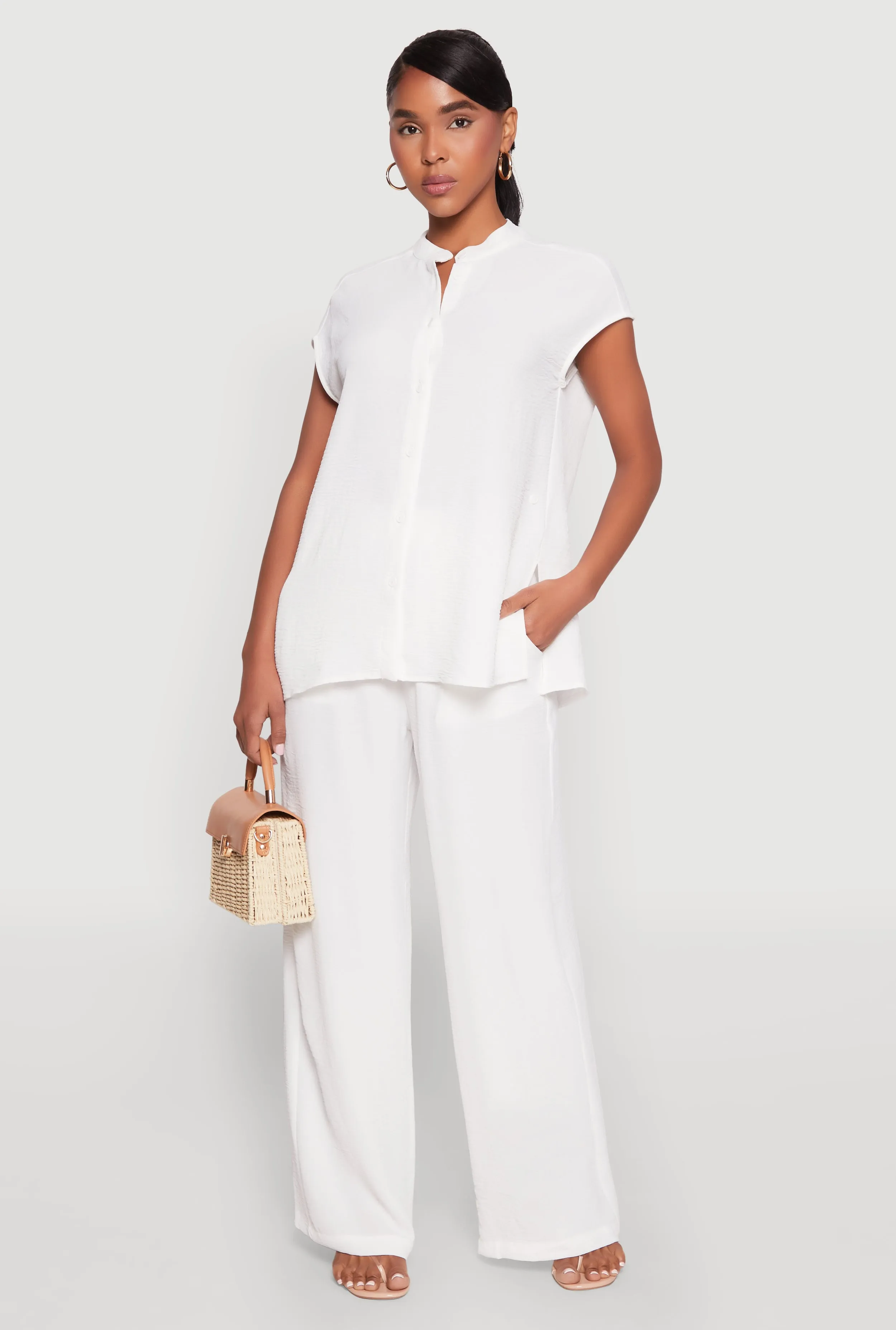 Airy Wide Leg Pants