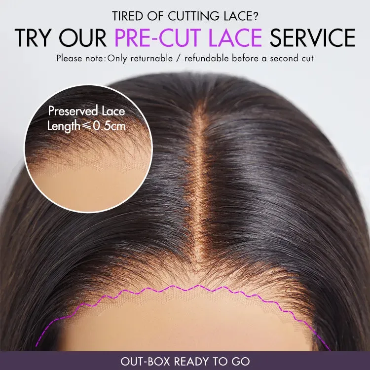 AiryFit™ Scalp Care Wigs - Silky Straight Middle Part Glueless 5x5 Closure Lace Long Wig Pre-Cut Lace