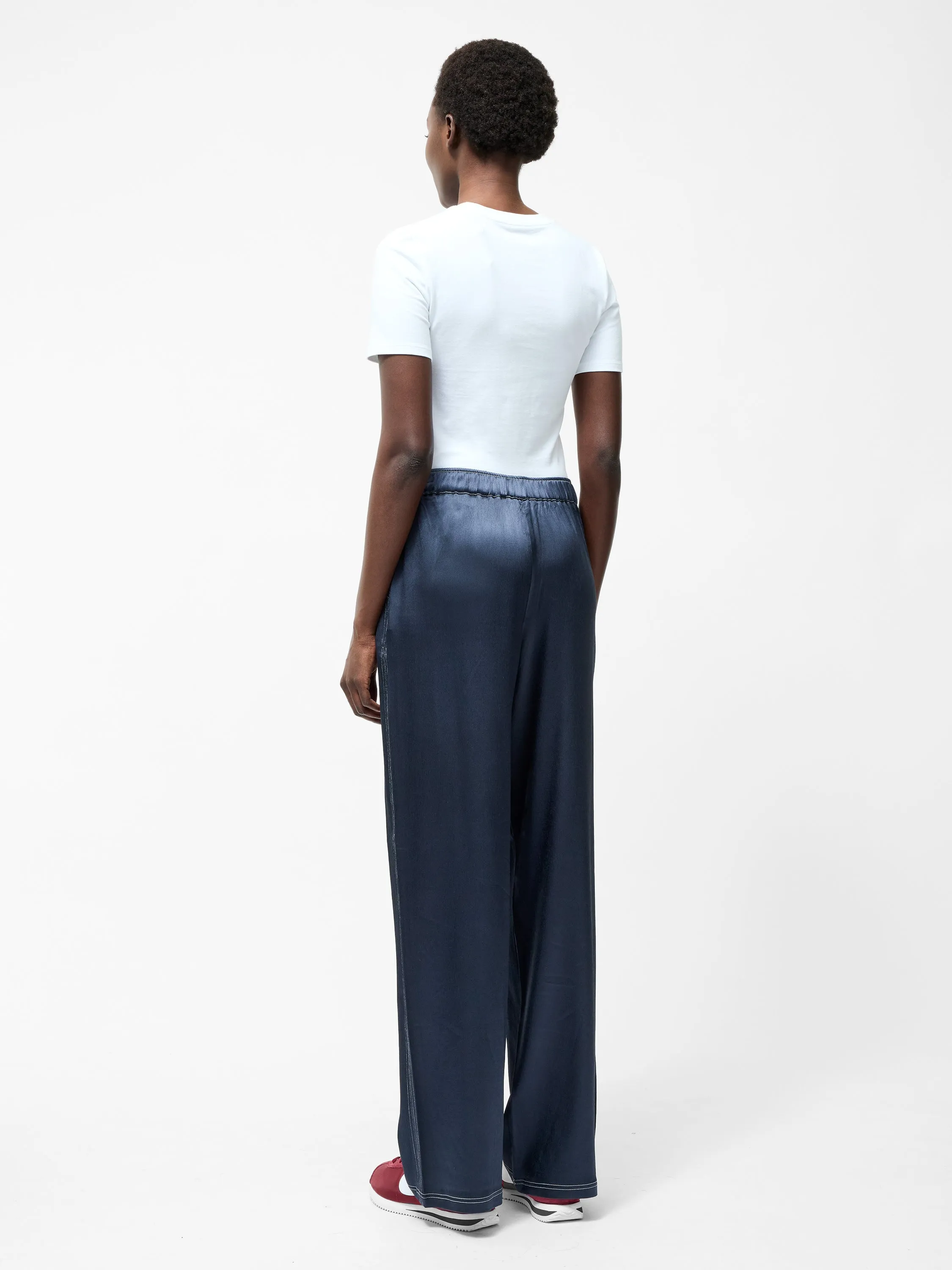 Akita Satin Stretch Wide Leg Trousers