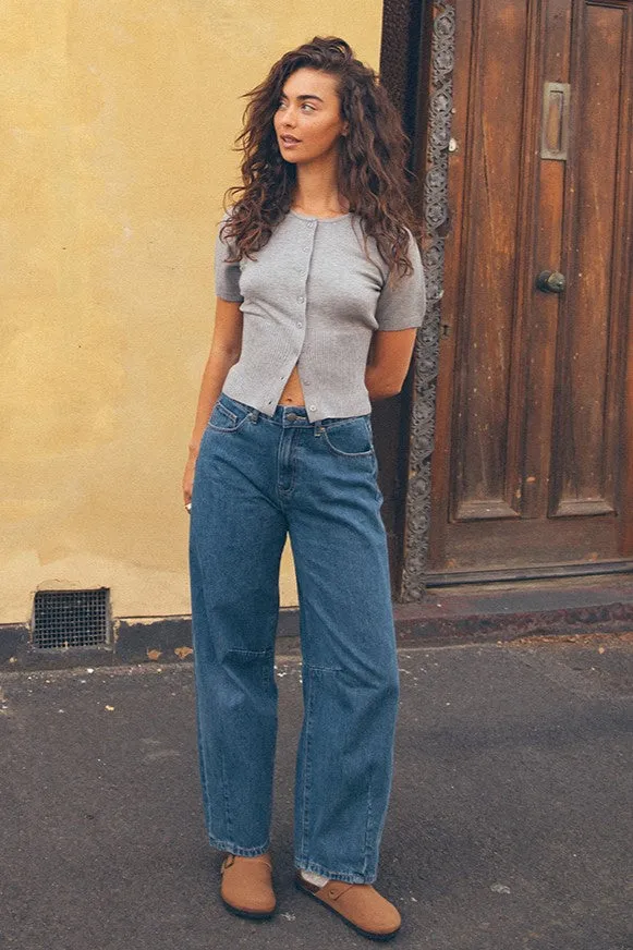 All About Eve Hallie Barrel Leg Jean Denim