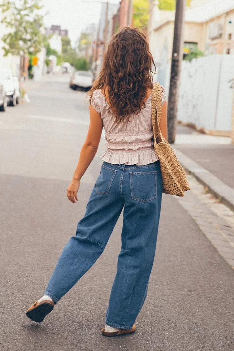 All About Eve Hallie Barrel Leg Jean Denim