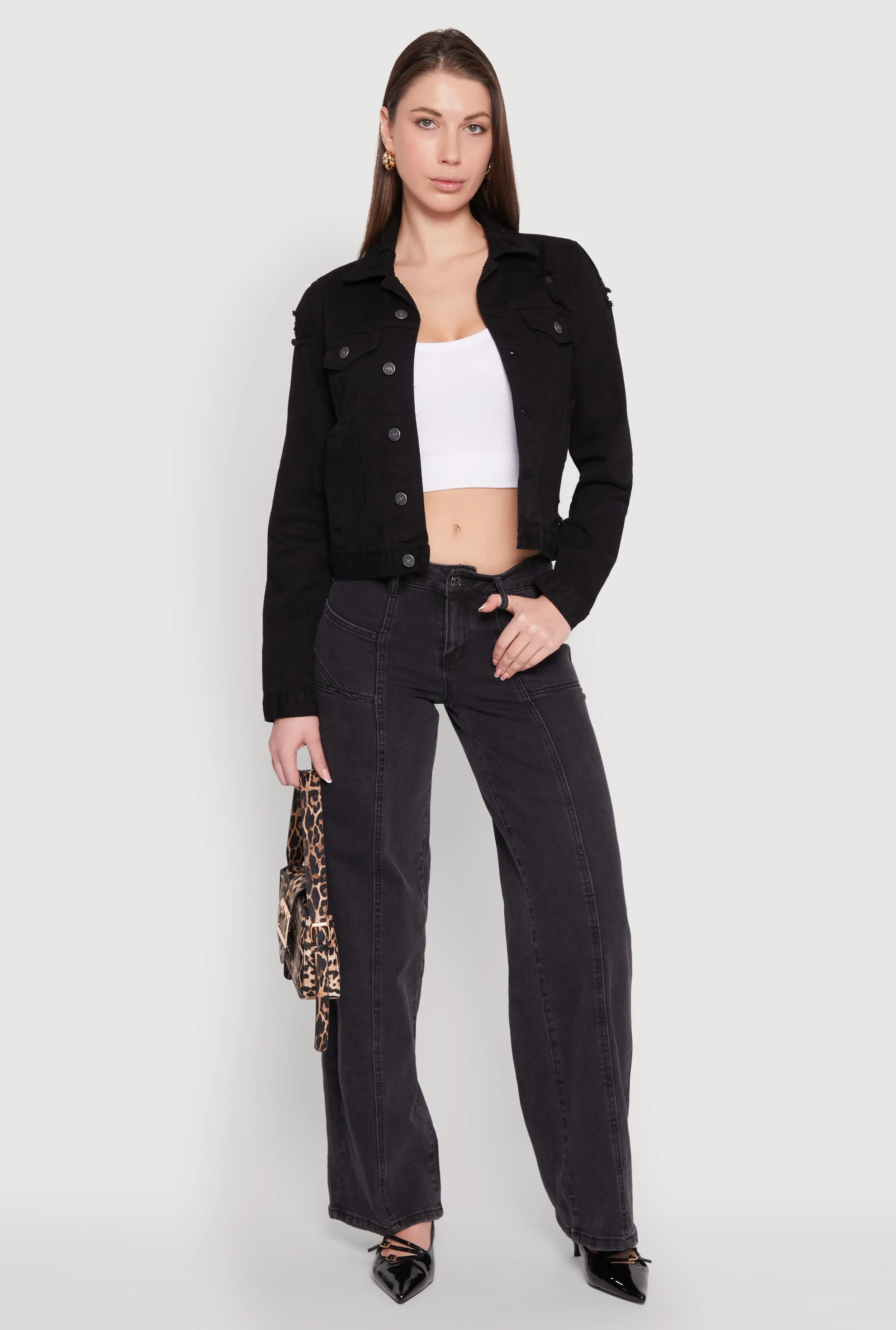 Almost Famous Distressed Jean Jacket
