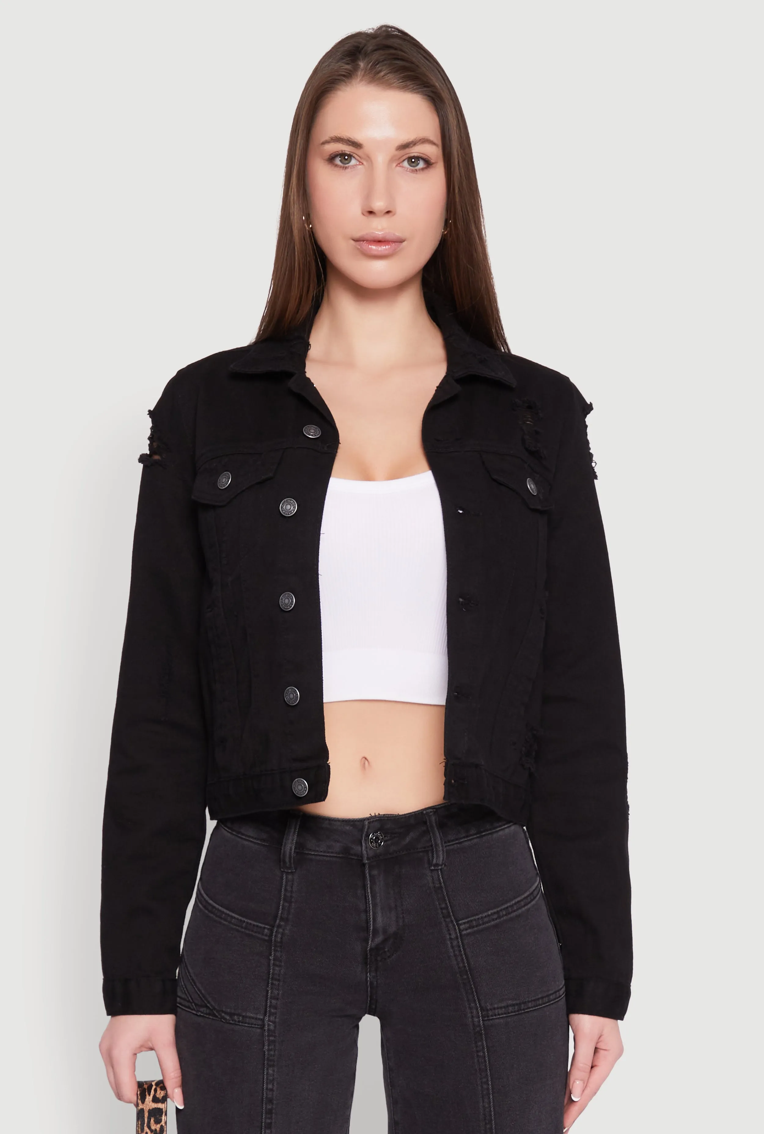 Almost Famous Distressed Jean Jacket
