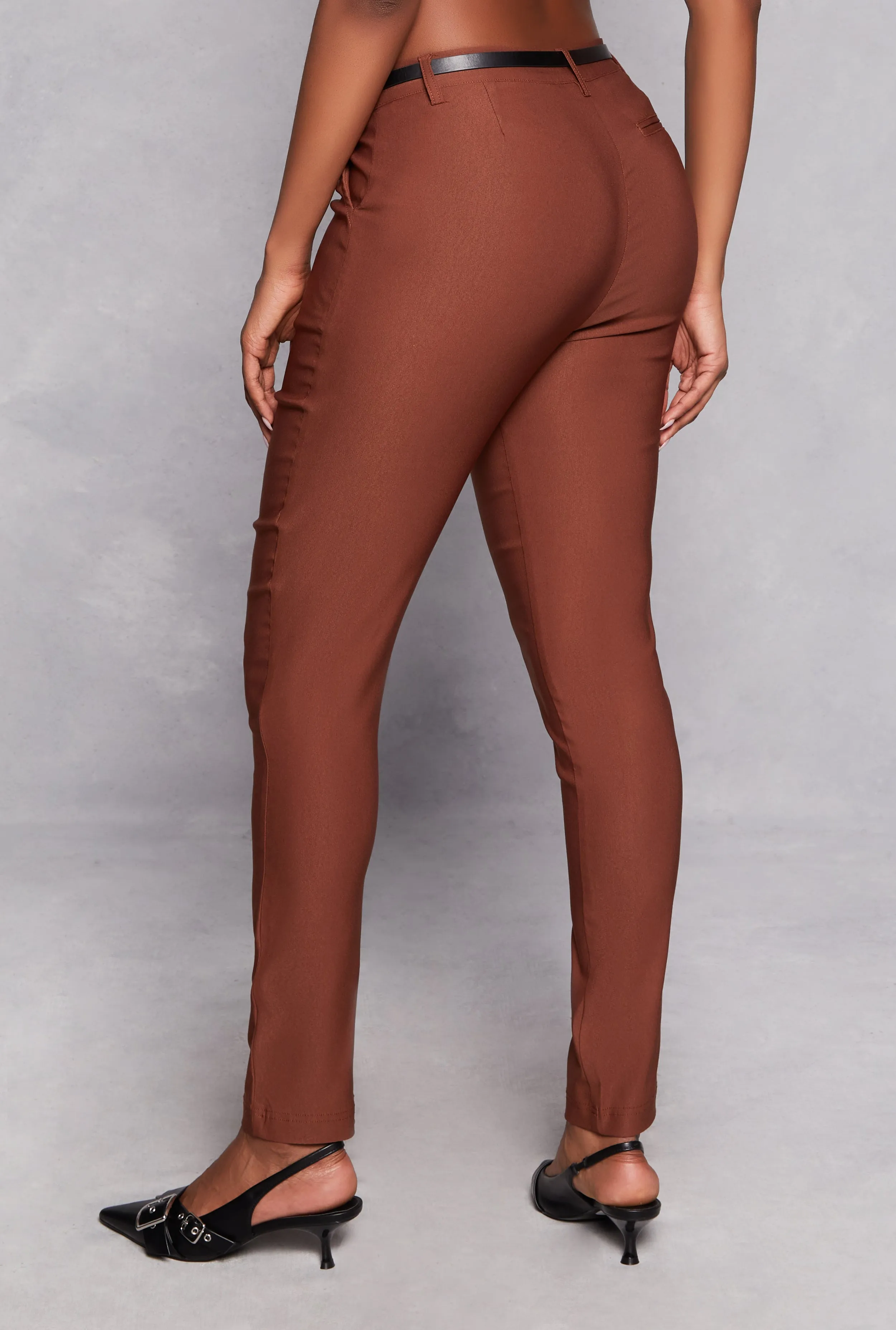 Belted Hyperstretch Dress Pants
