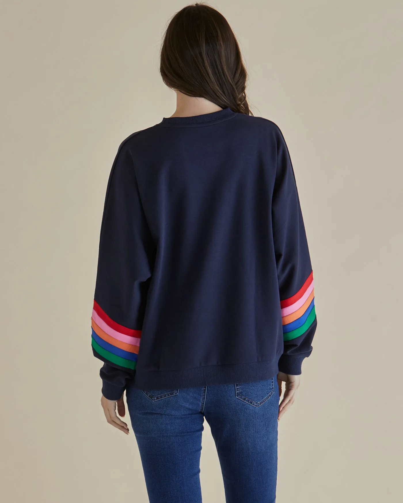 Betty Basics Davina Jumper Dark Blue Multi