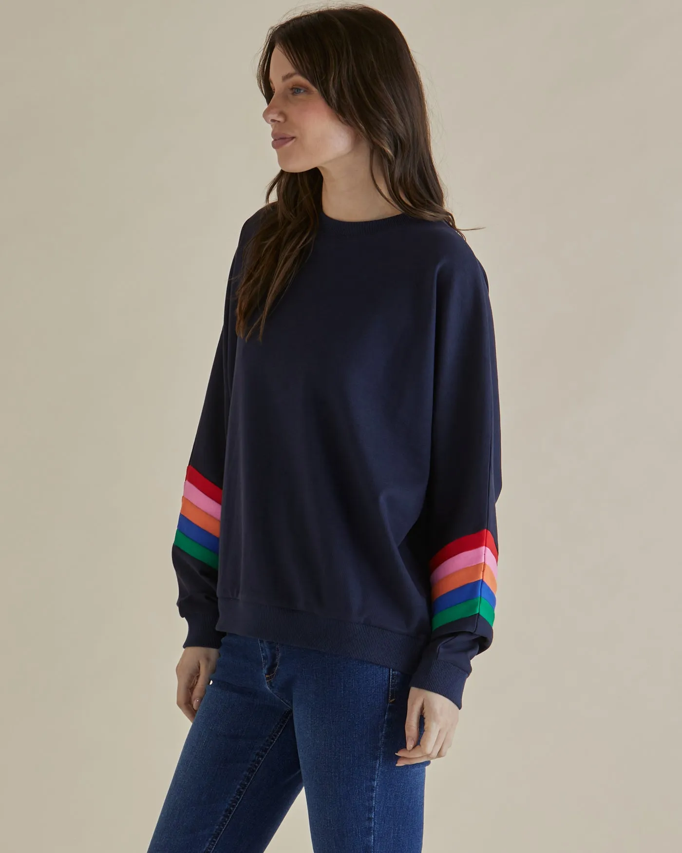 Betty Basics Davina Jumper Dark Blue Multi