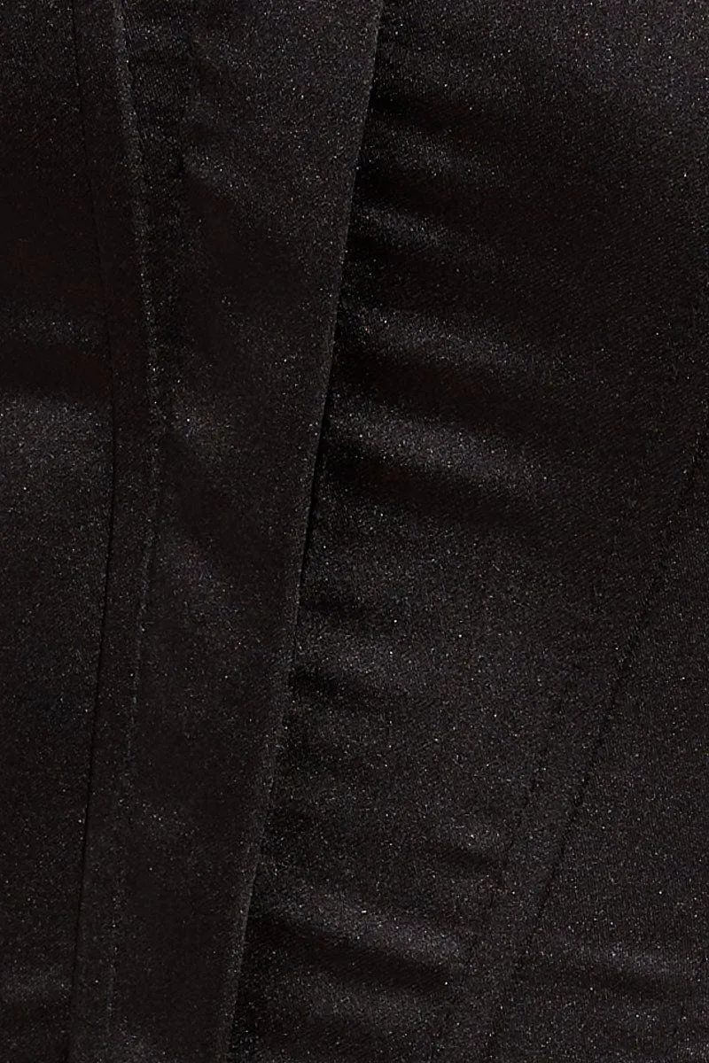 Black Bandeau Top Crop