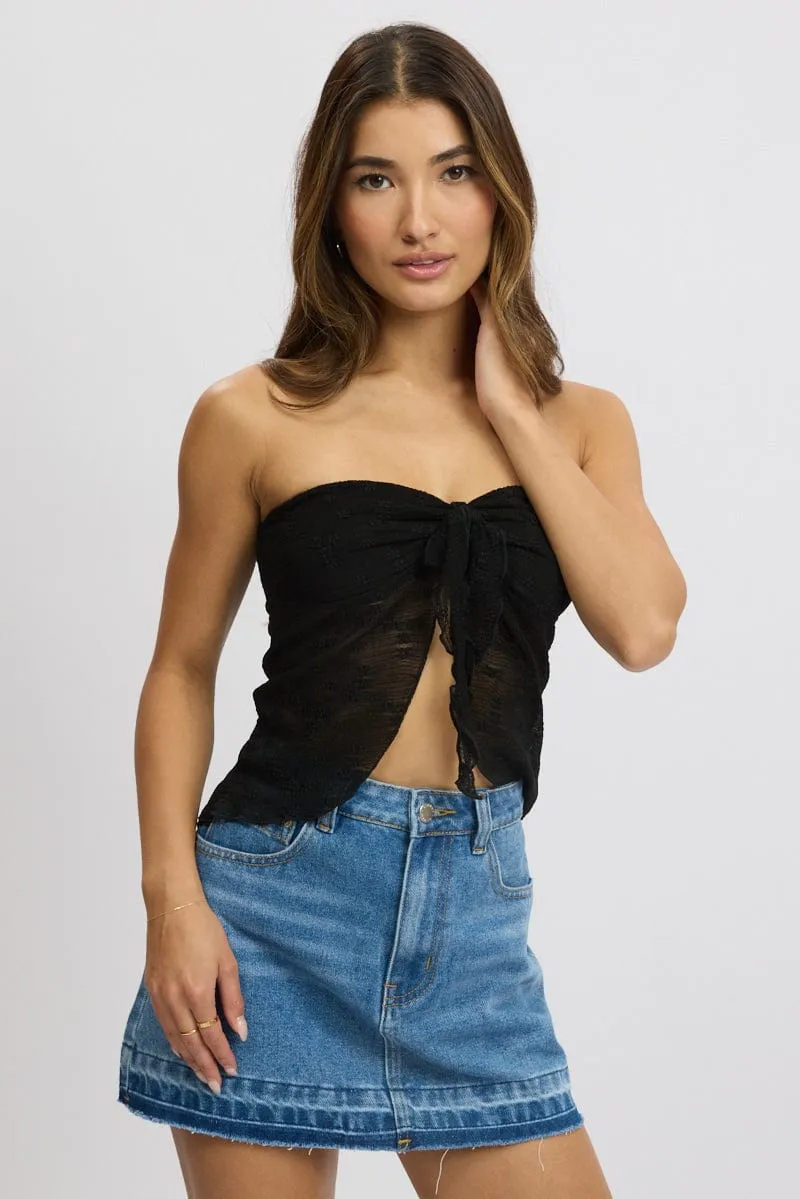 Black Bandeau Top Lace