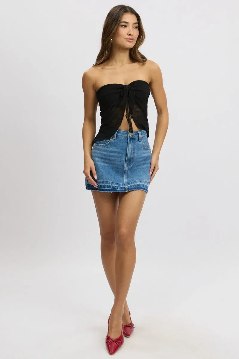 Black Bandeau Top Lace