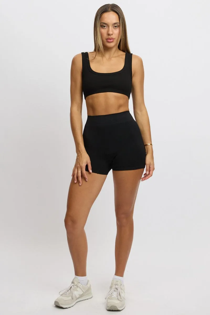 Black Bike Shorts Seamless