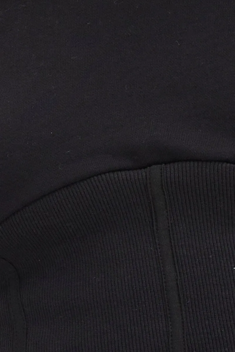 Black Corset Jumper Long Sleeve