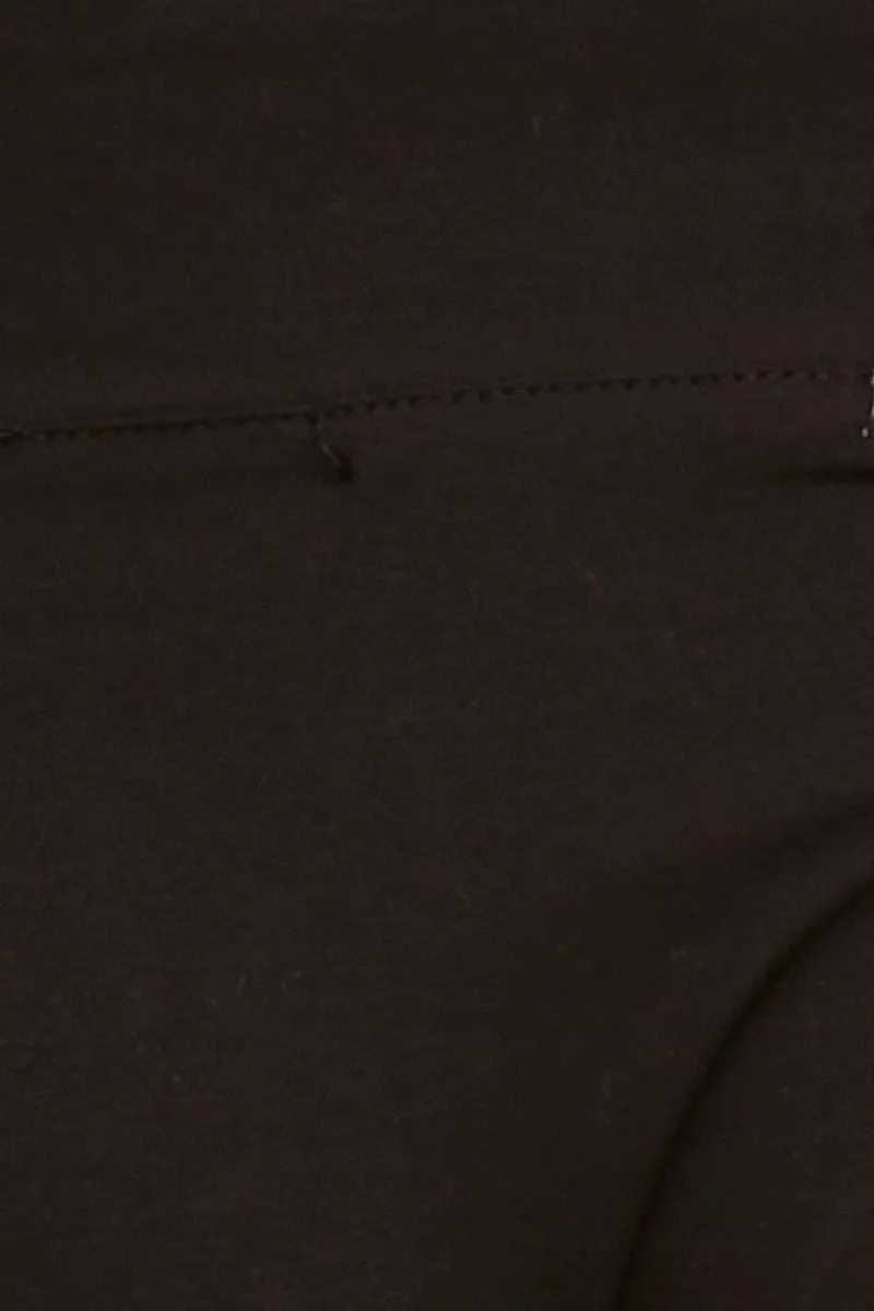 Black Full Brief Wide Waistband Detail Cotton Stretch