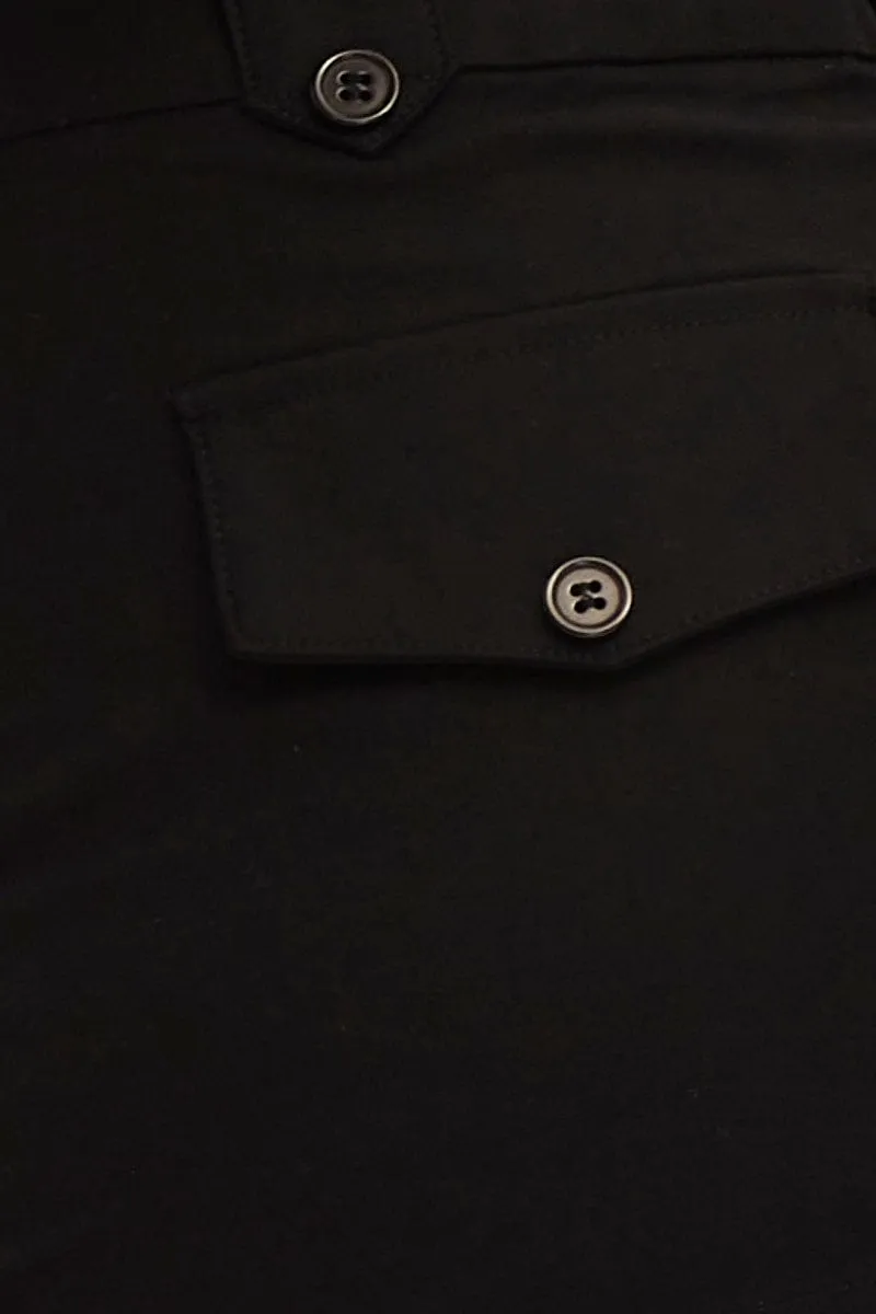 Black Low Rise Micro Mini Skirt