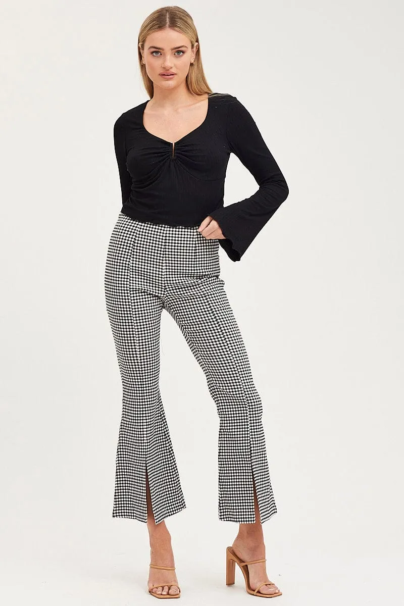 Black Ring Detail Top Long Sleeve