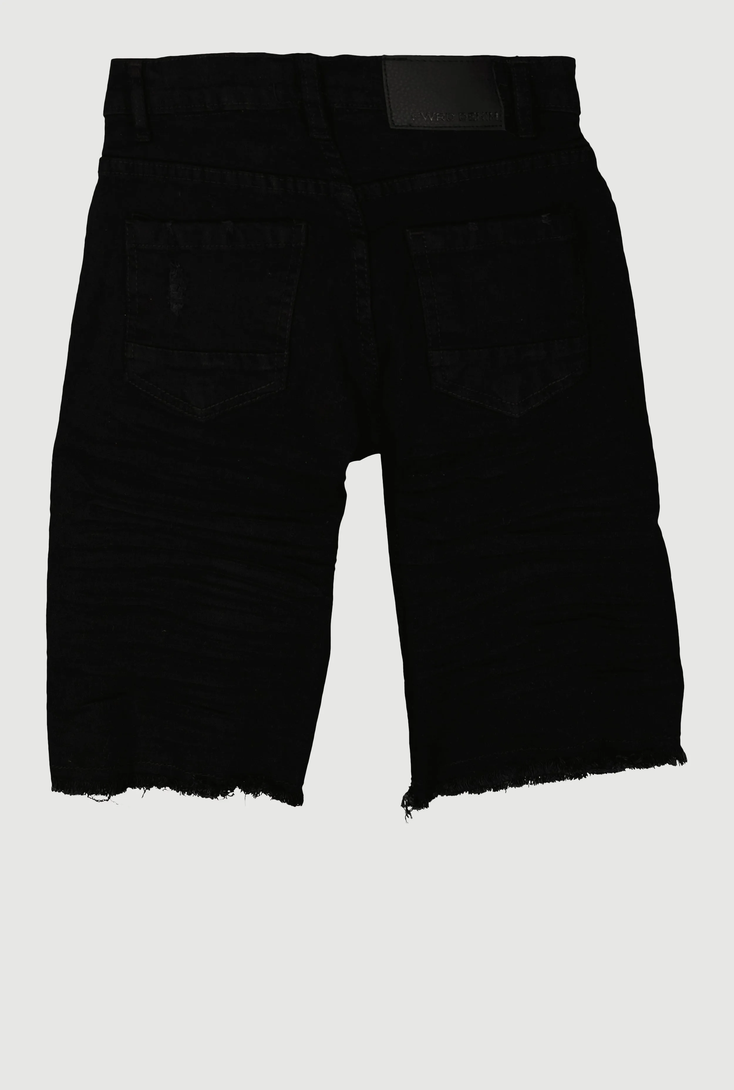 Boys Distressed Patch and Repair Denim Shorts