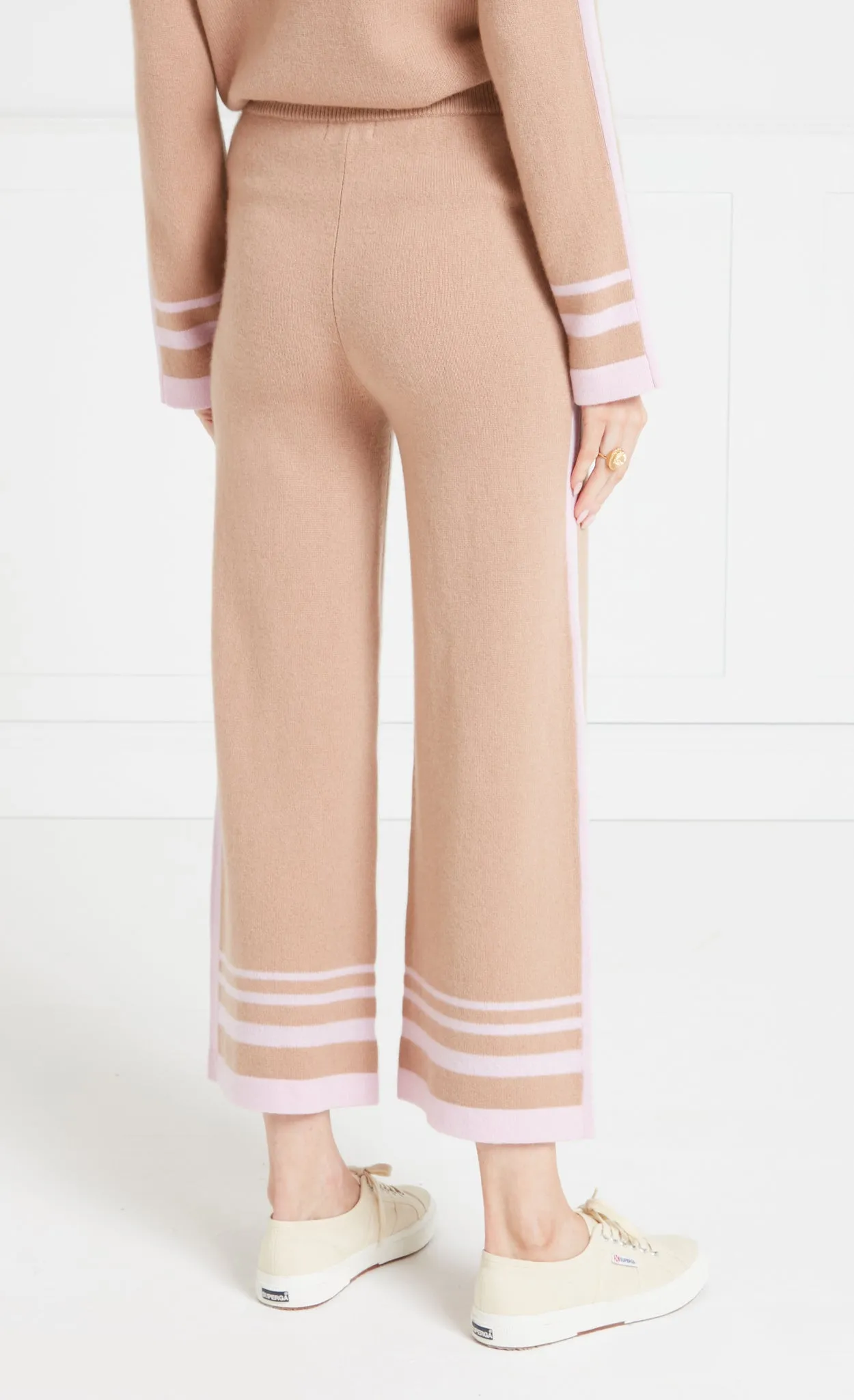 Bretton Knit Trousers - Pink/Camel