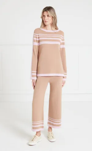 Bretton Knit Trousers - Pink/Camel