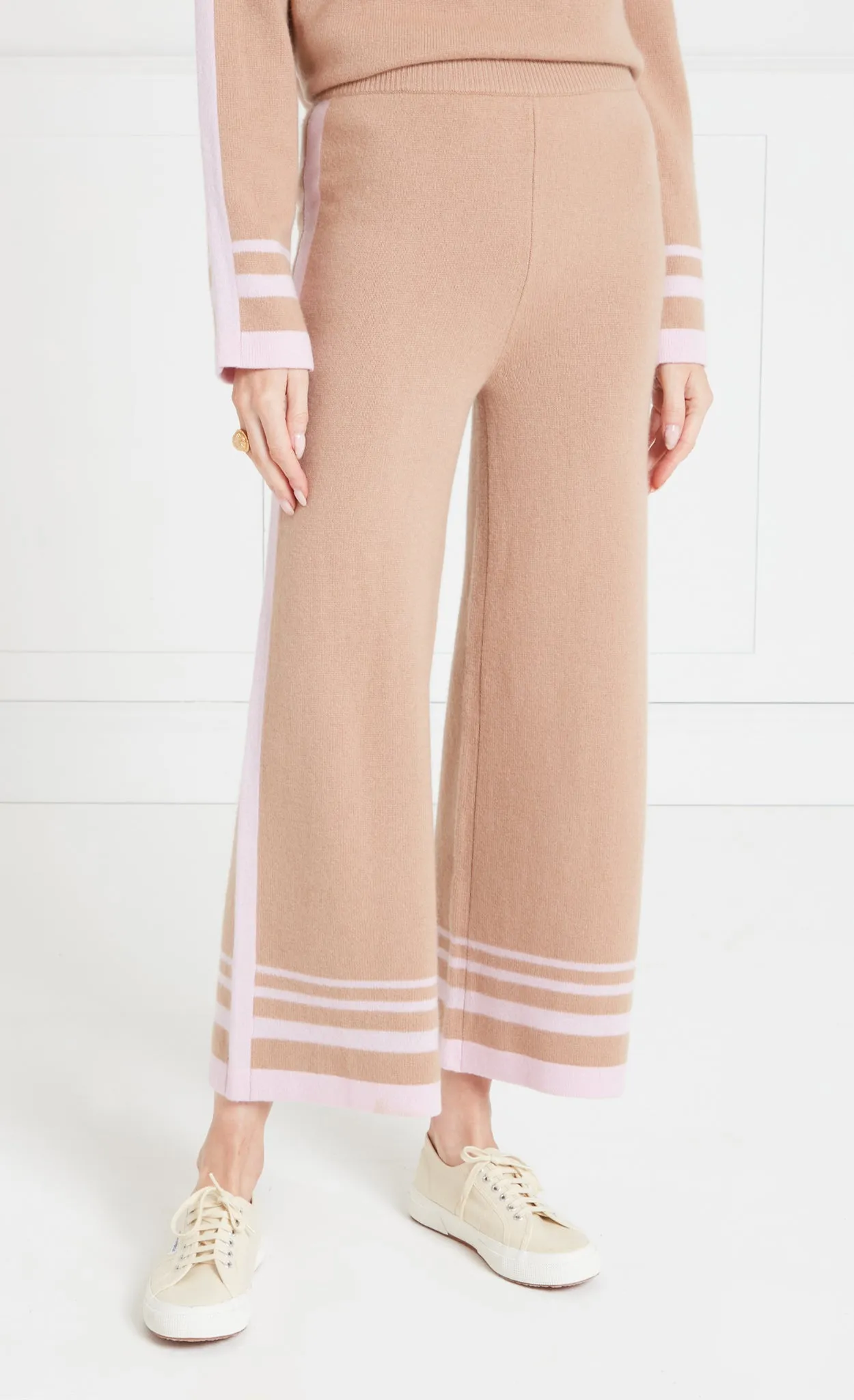 Bretton Knit Trousers - Pink/Camel