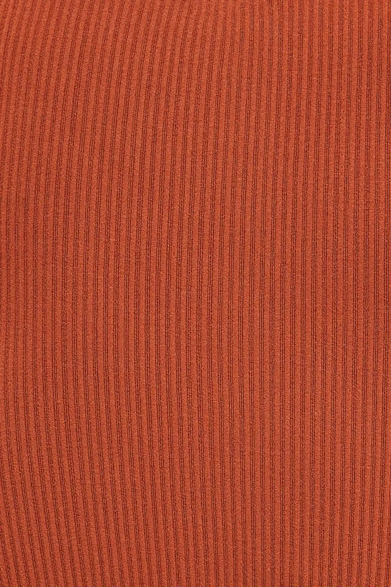 Brown Tank Top Sleeveless Crew Neck