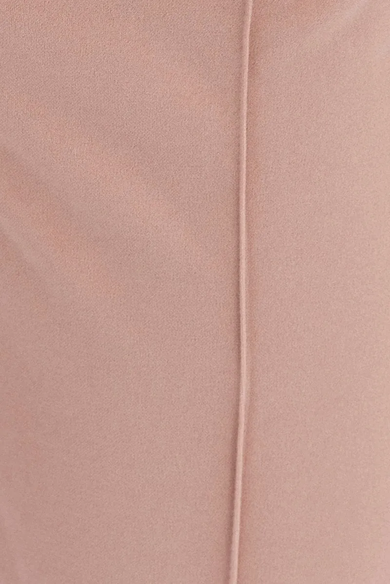 Brown Wide Leg Pants High Rise Workwear