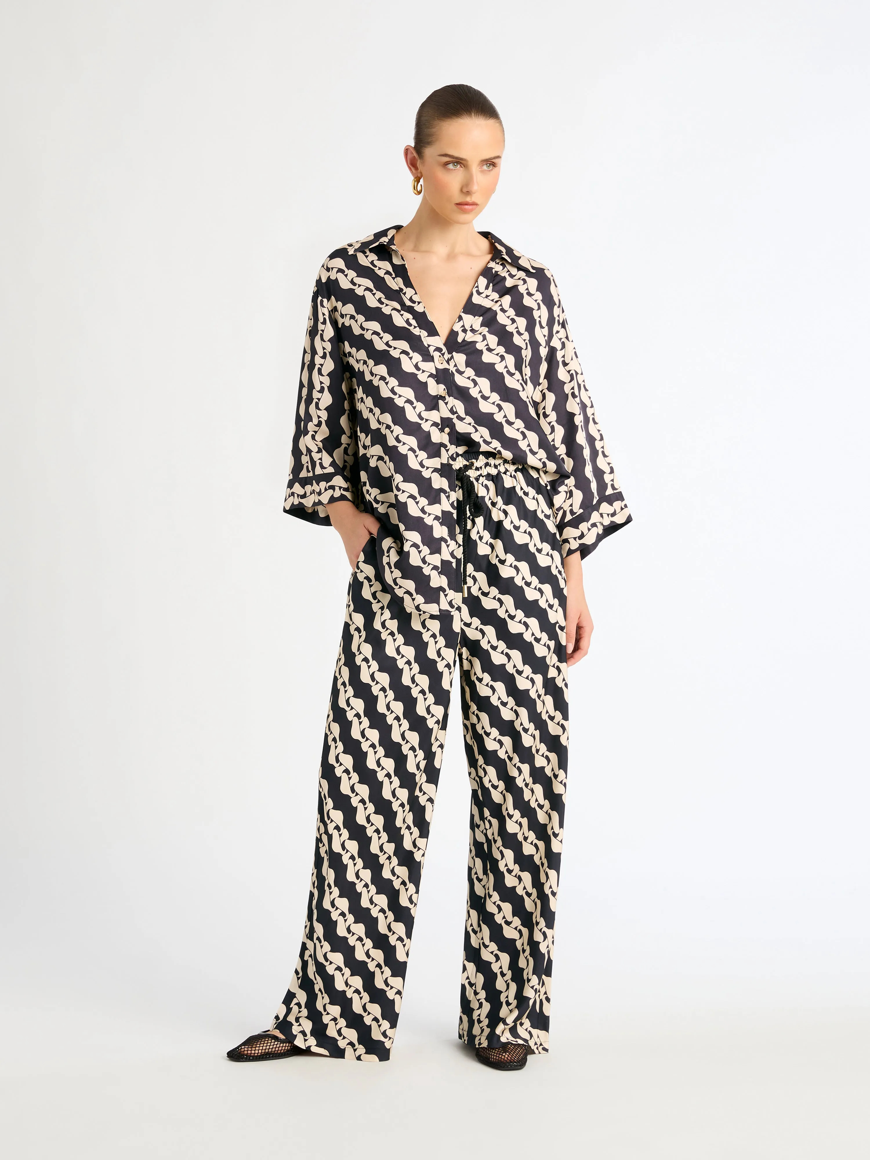 CHAIN LINK TWILL PANT