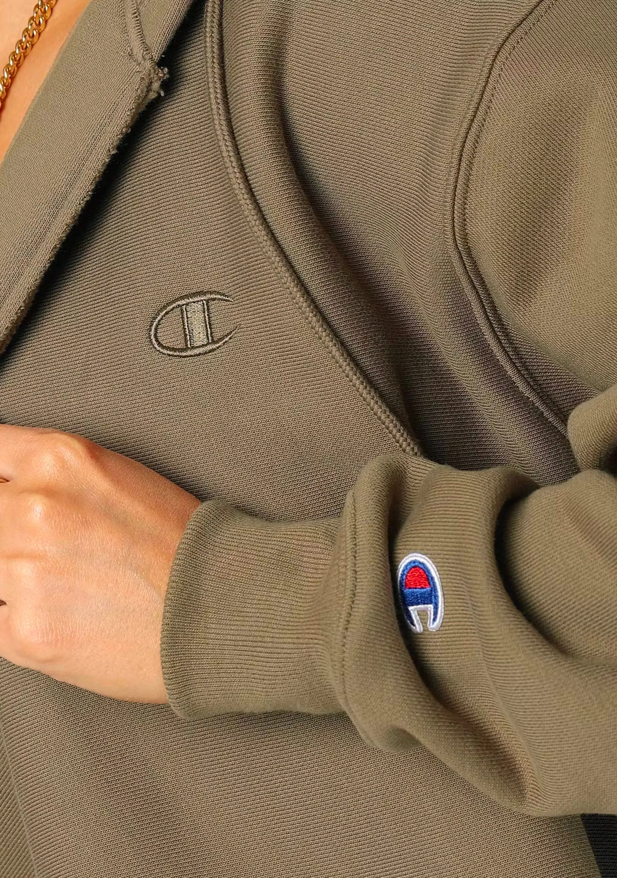 Champion Women's Reverse Weave Split Crop Hoodie