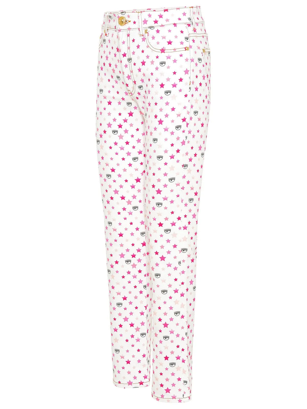 Chiara Ferragni Printed Straight Leg Jeans