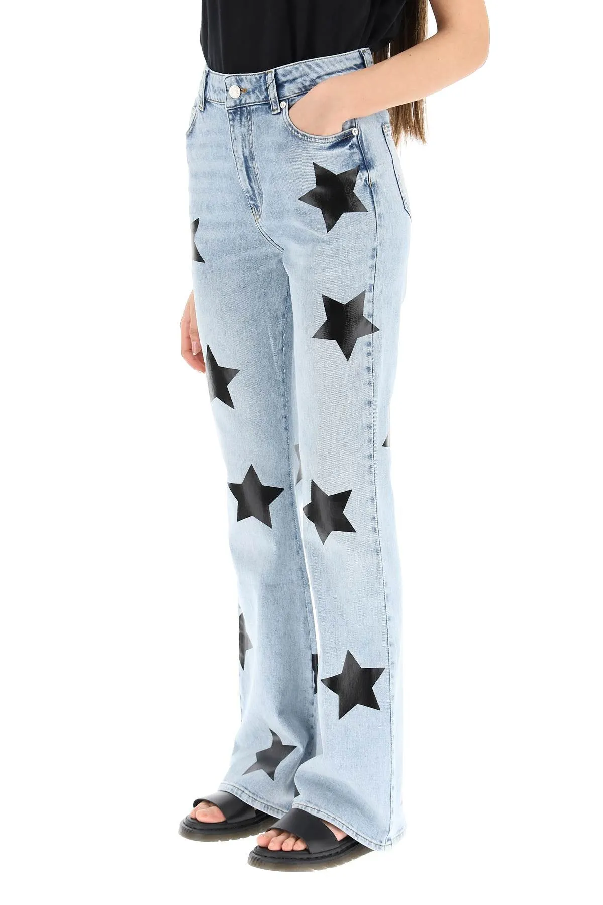 Chiara Ferragni Star Printed Mid-Rise Jeans