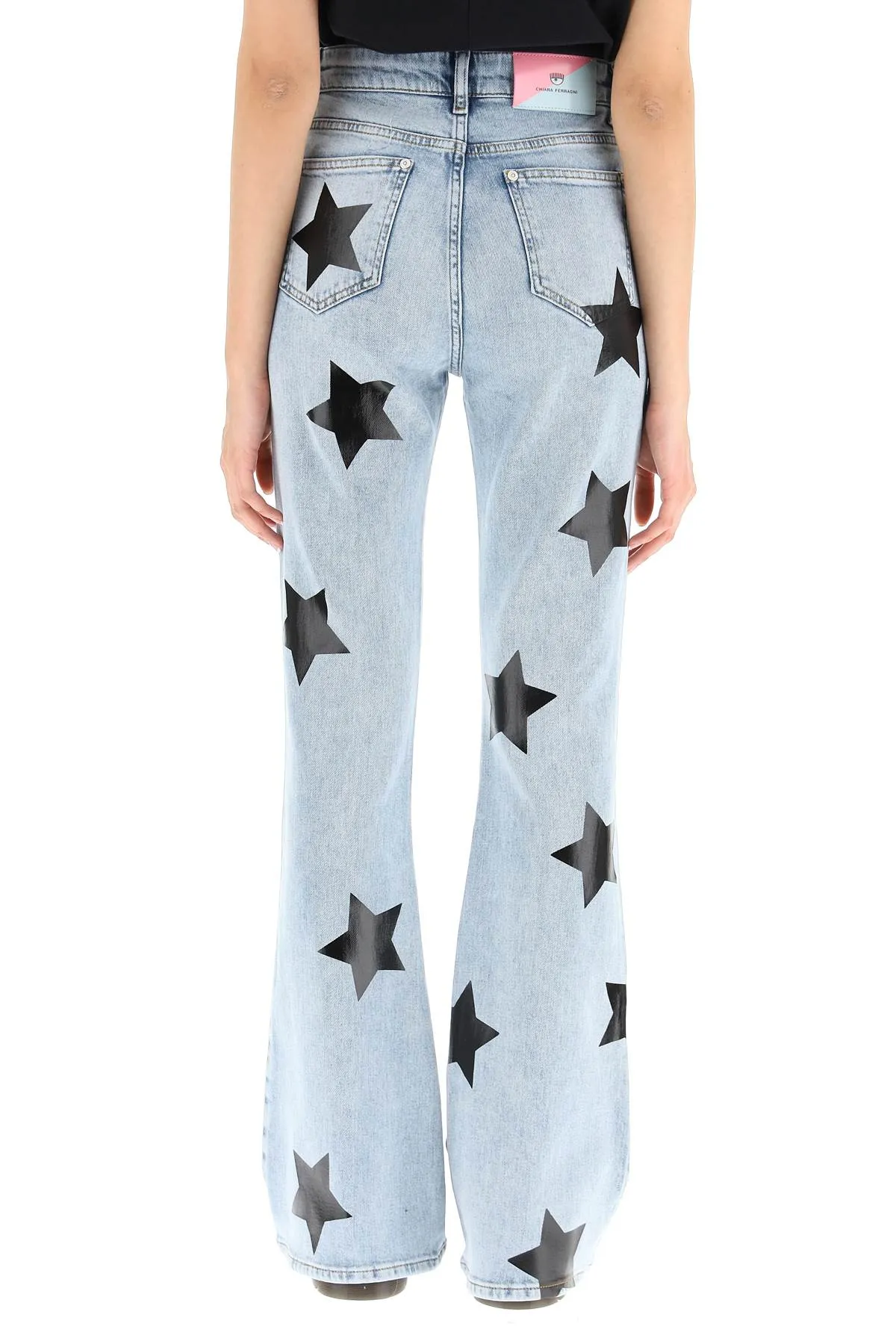 Chiara Ferragni Star Printed Mid-Rise Jeans
