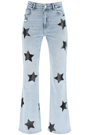 Chiara Ferragni Star Printed Mid-Rise Jeans