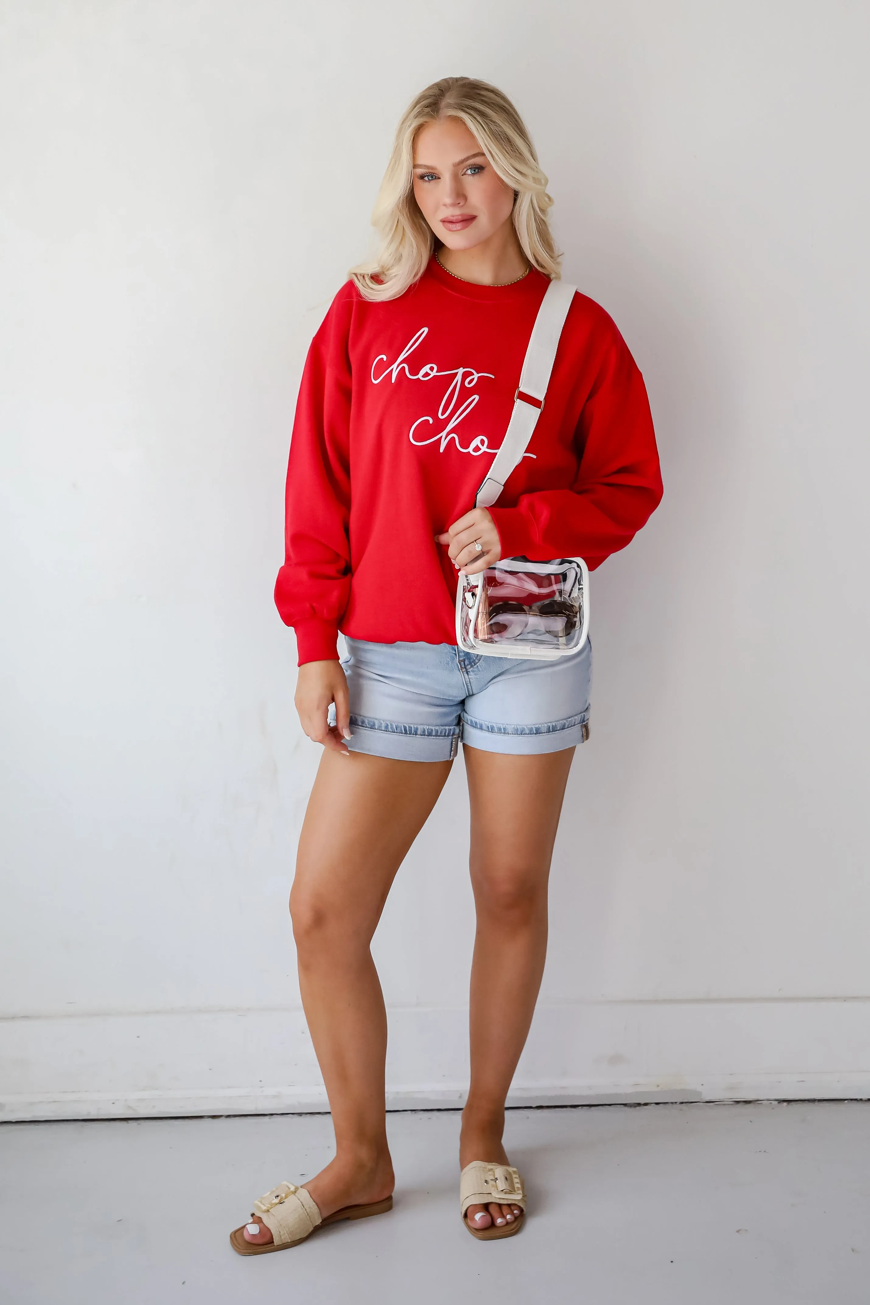 Chop Chop Script Embroidered Sweatshirt