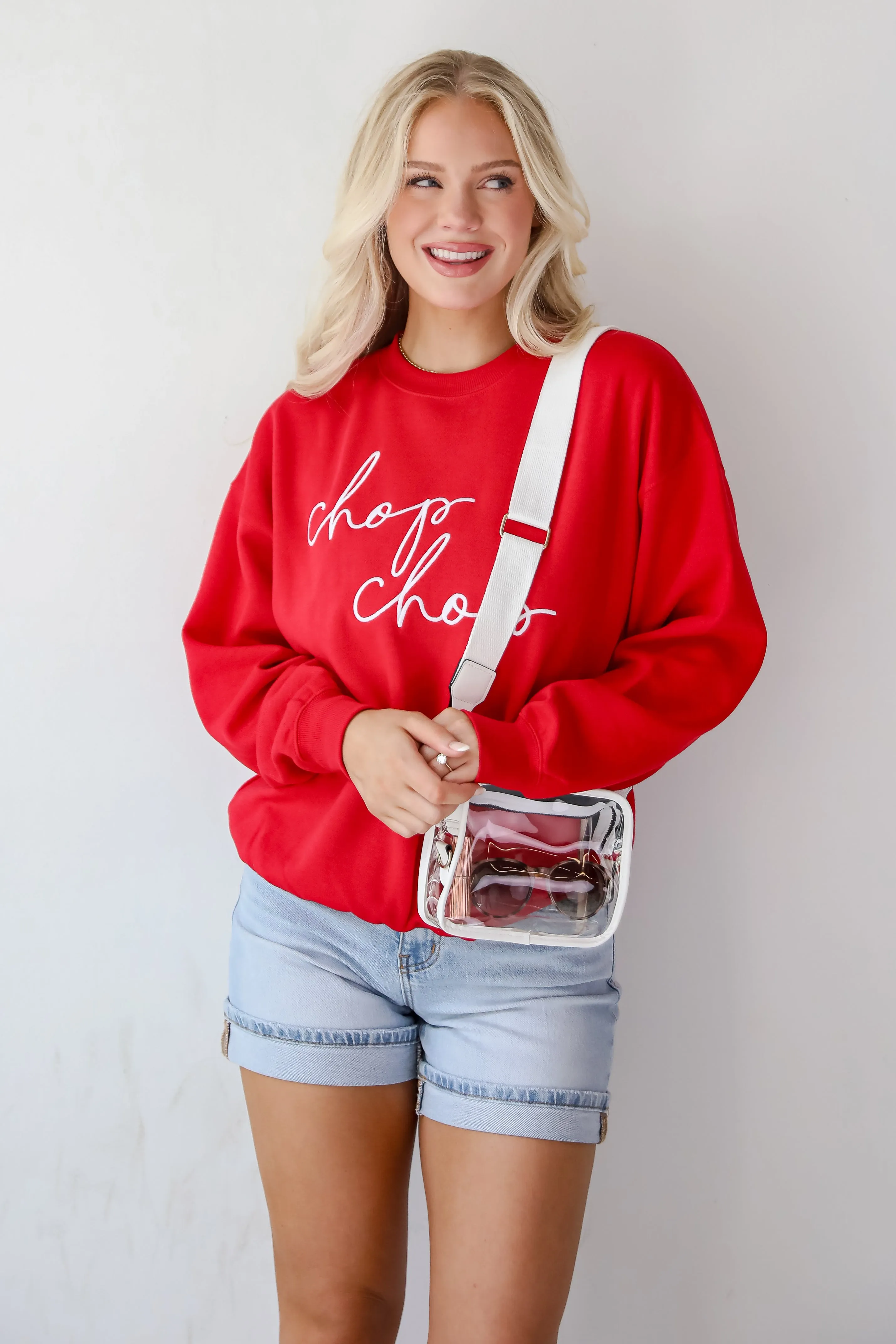 Chop Chop Script Embroidered Sweatshirt