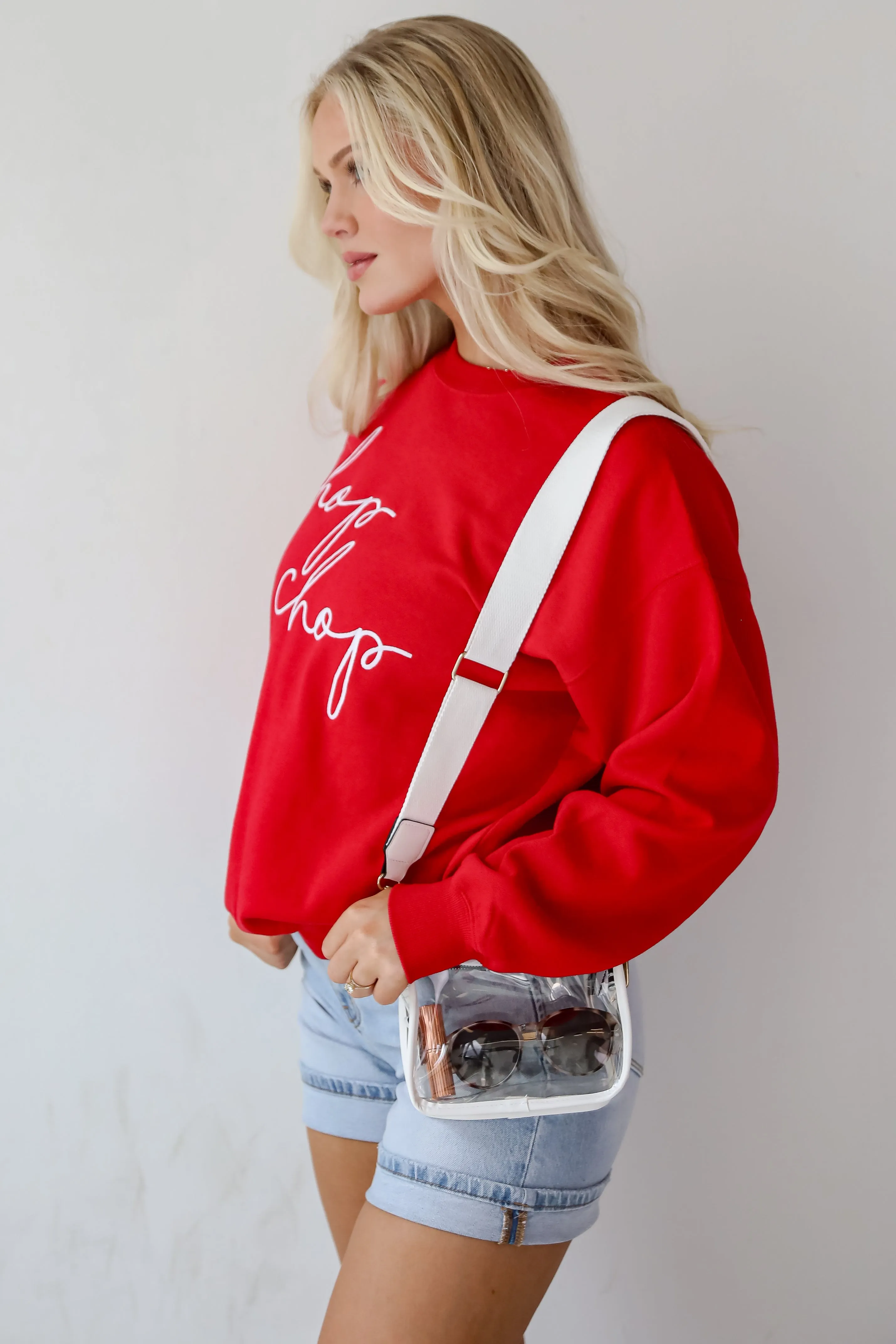 Chop Chop Script Embroidered Sweatshirt