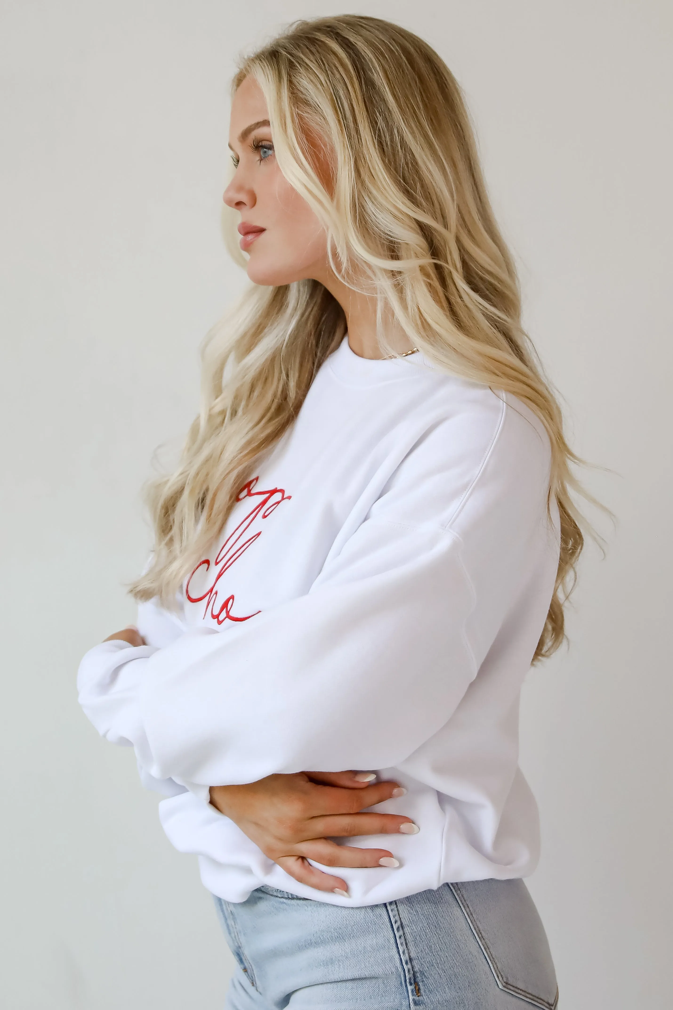 Chop Chop Script Embroidered Sweatshirt