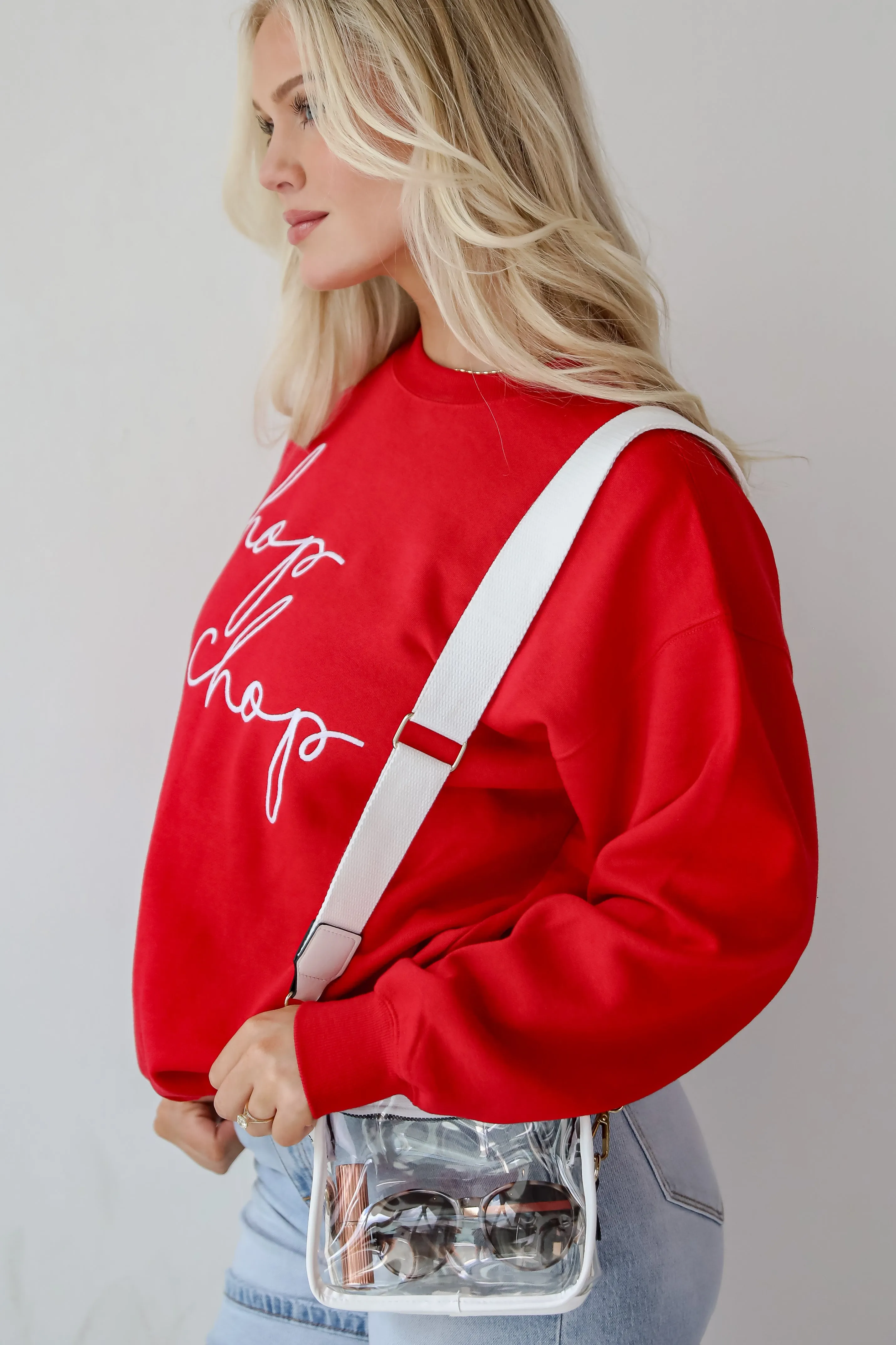 Chop Chop Script Embroidered Sweatshirt