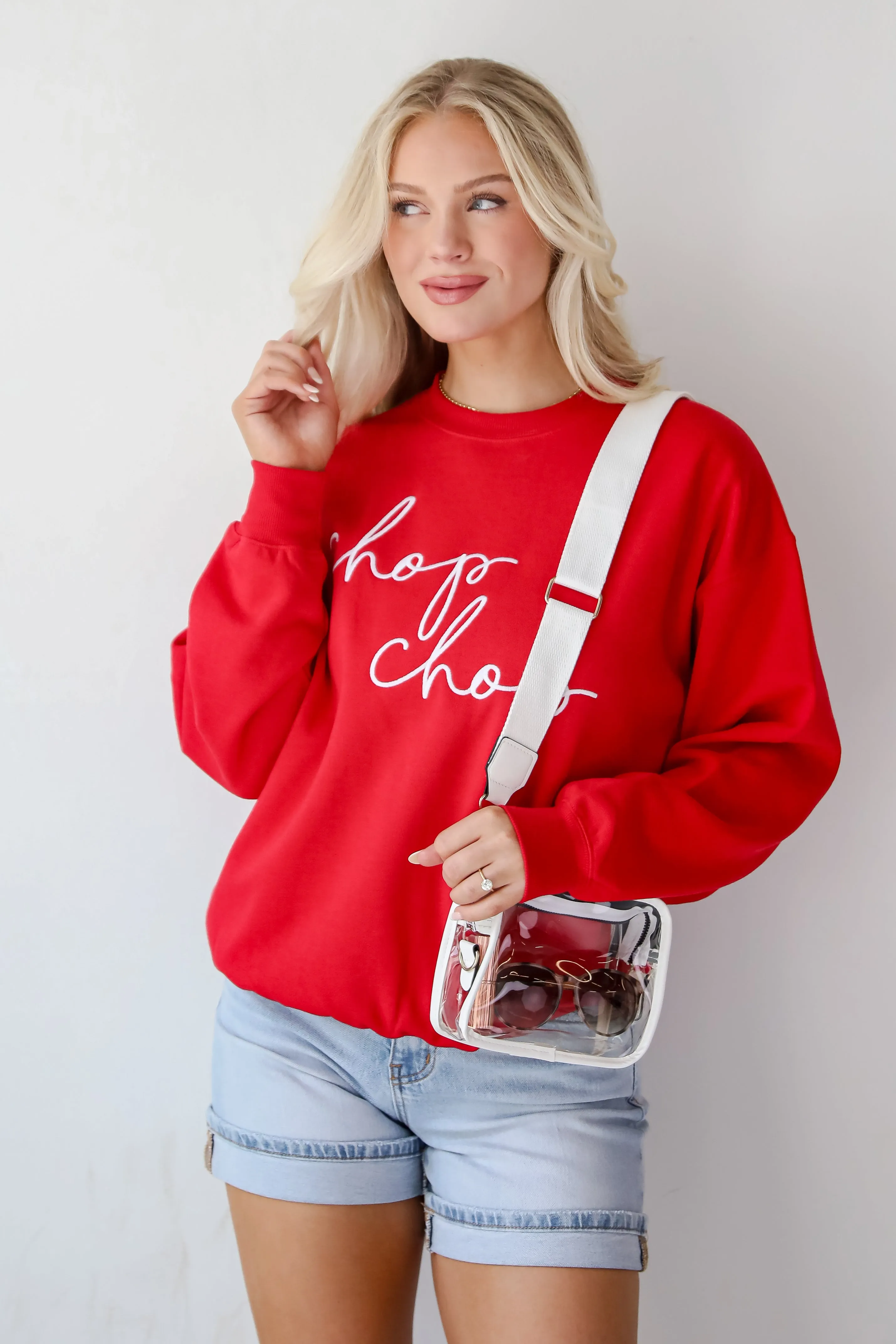 Chop Chop Script Embroidered Sweatshirt