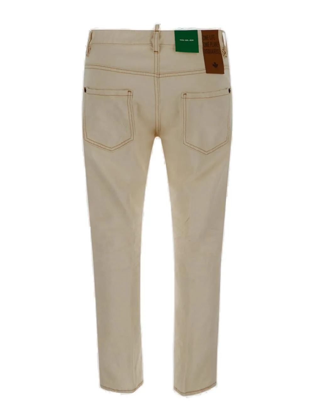 Dsquared2 Logo Patch Low Rise Distressed Jeans