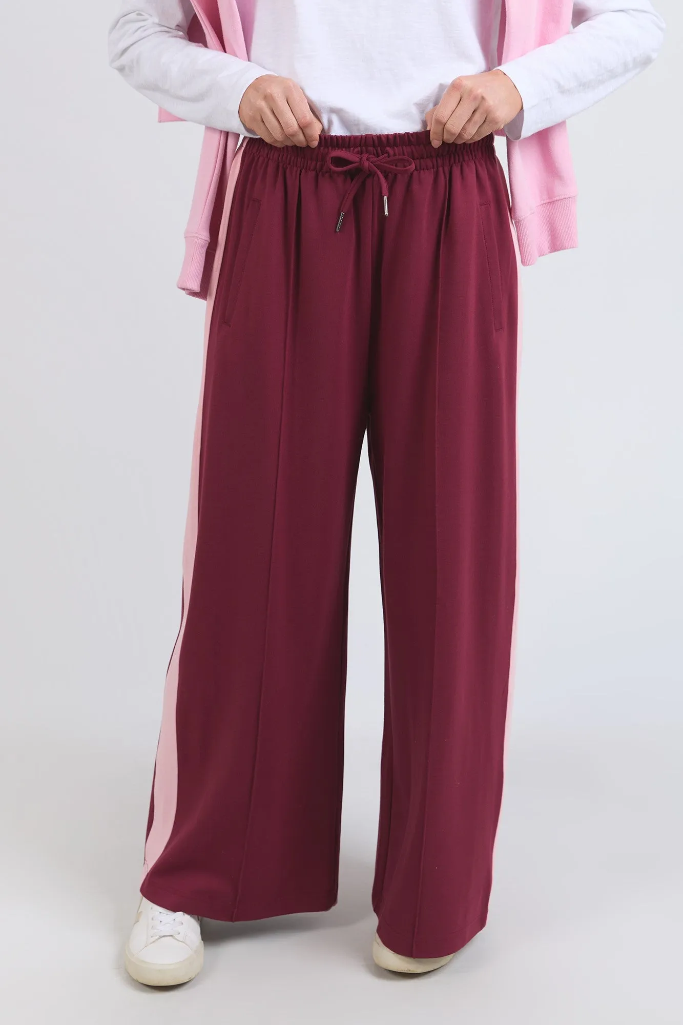 Elm Carmen Wide Leg Pant Merlot/Soft Pink