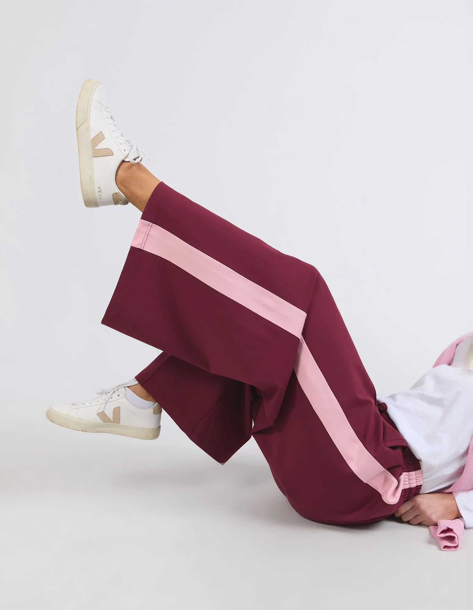 Elm Carmen Wide Leg Pant Merlot/Soft Pink