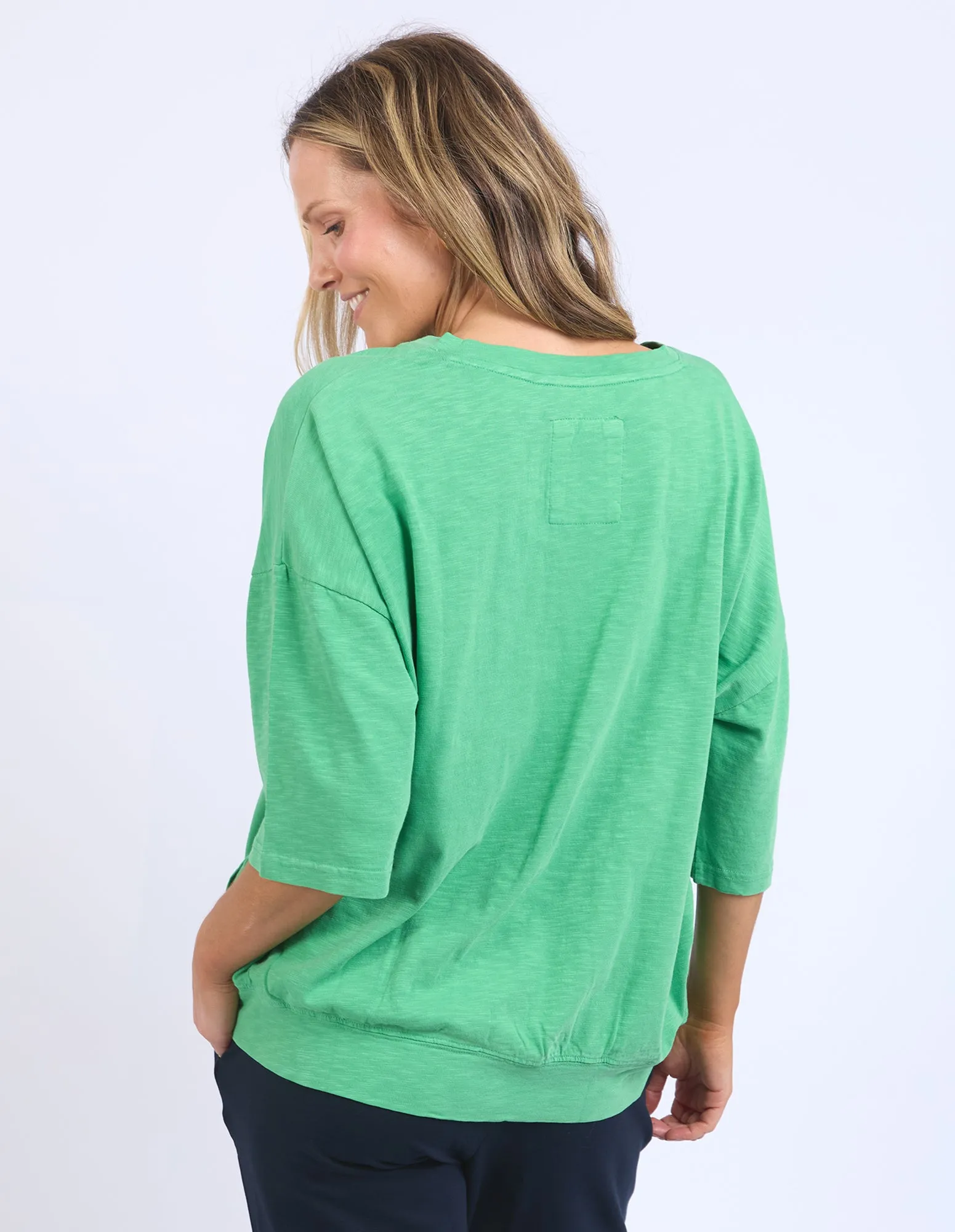 Elm Mazie Vee Neck Sweat Greenbriar