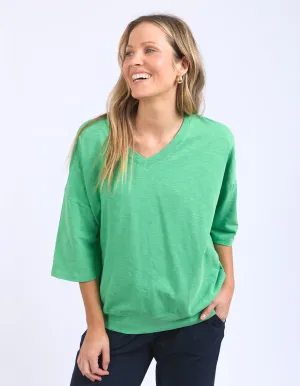 Elm Mazie Vee Neck Sweat Greenbriar