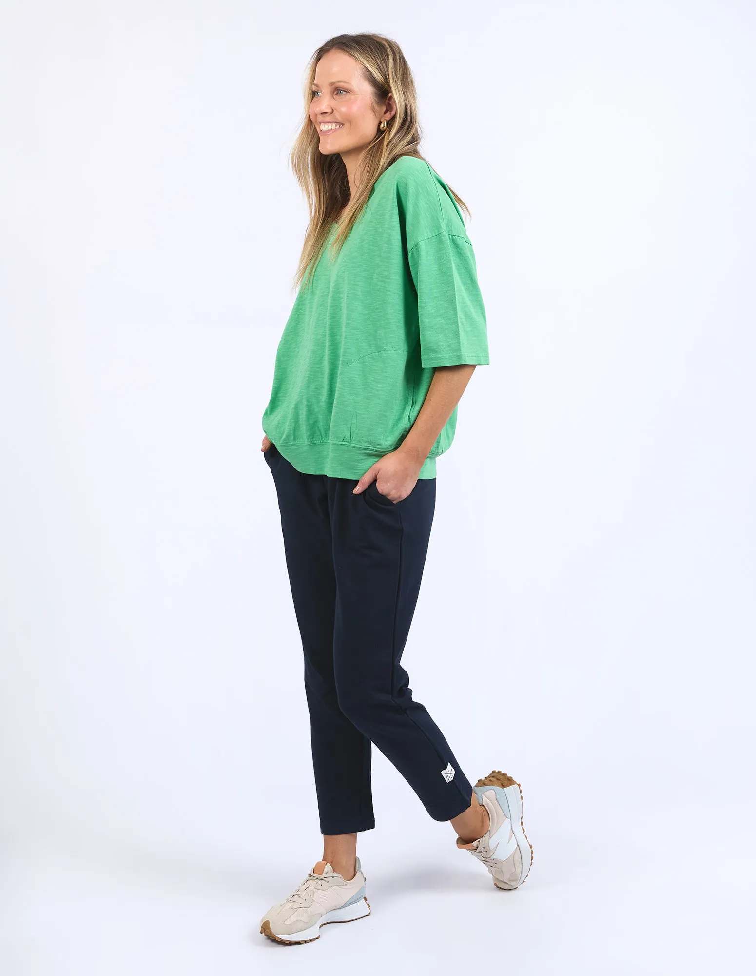 Elm Mazie Vee Neck Sweat Greenbriar