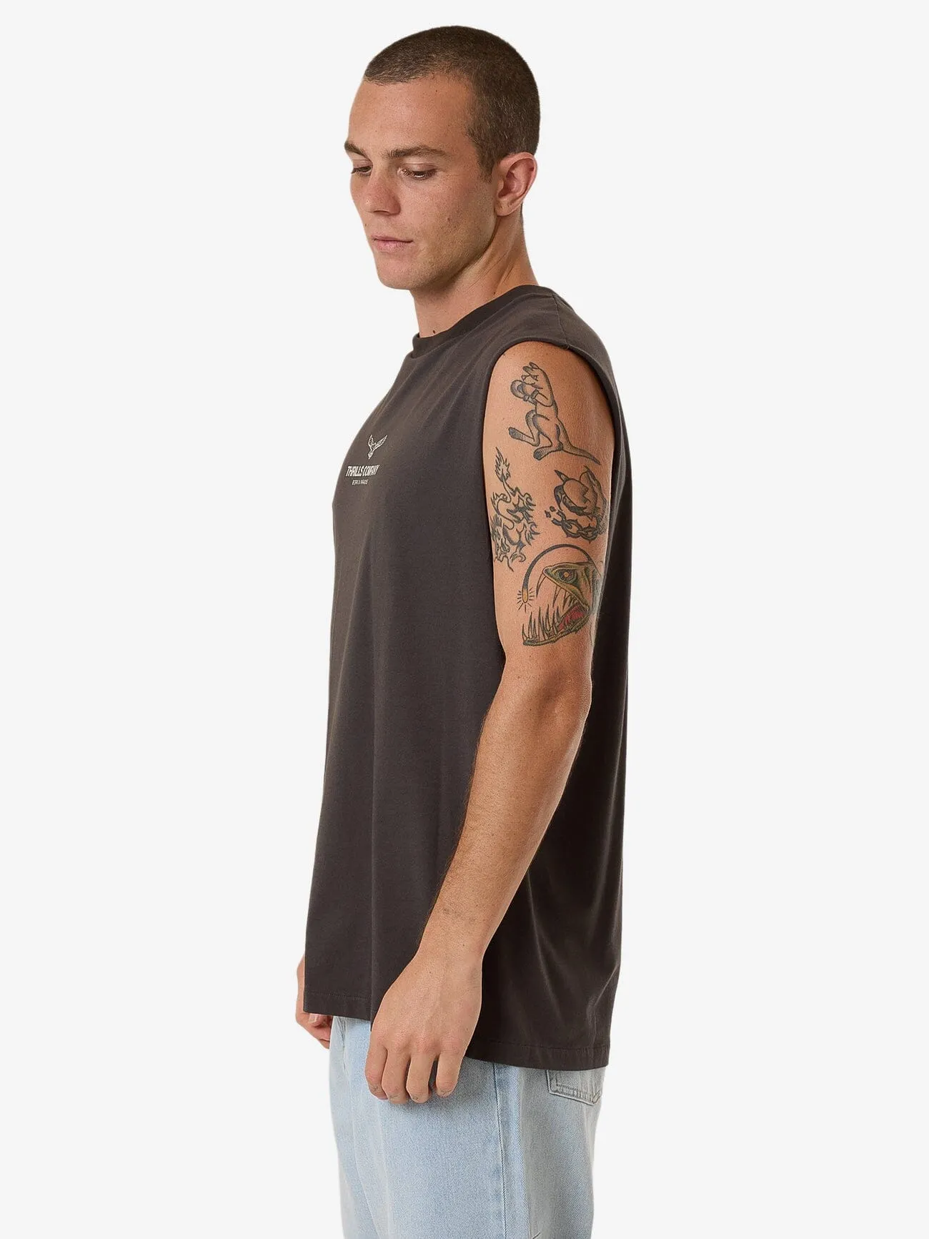 Emblem Merch Fit Muscle Tee - Merch Black