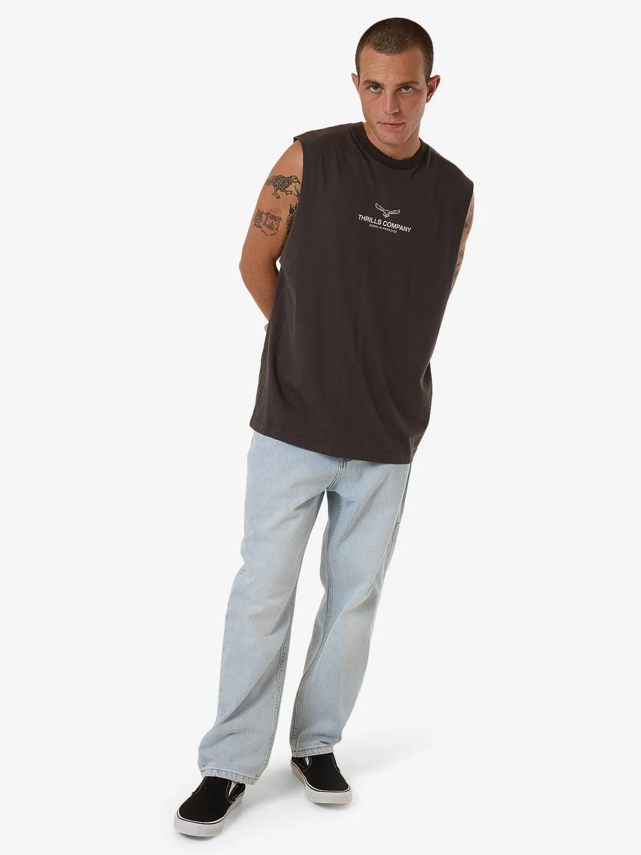 Emblem Merch Fit Muscle Tee - Merch Black
