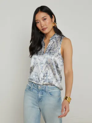 Emmy Sleeveless Silk Blouse