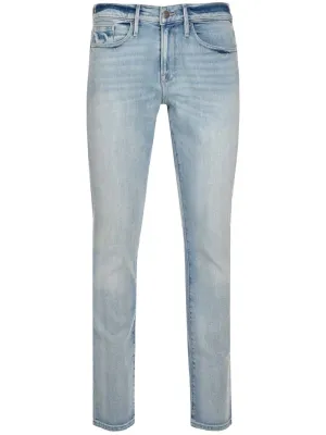 Frame Logo Patch Straight Leg Jeans