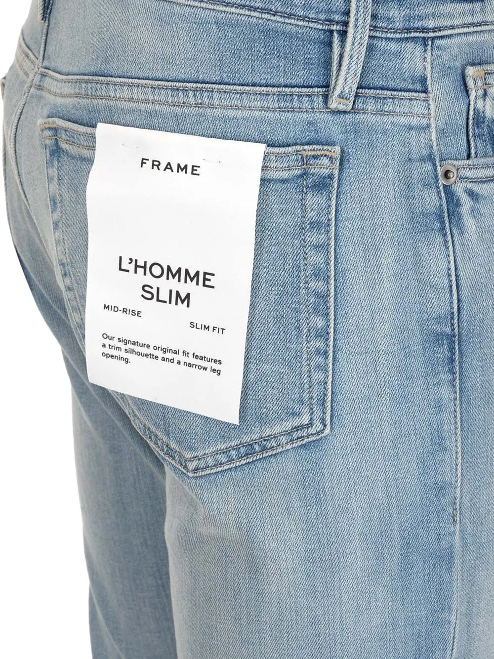 Frame Logo Patch Straight Leg Jeans