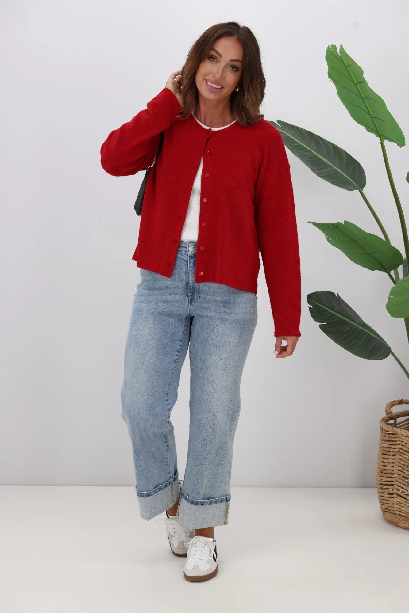 Gloss The Label Francesca Cardigan Red