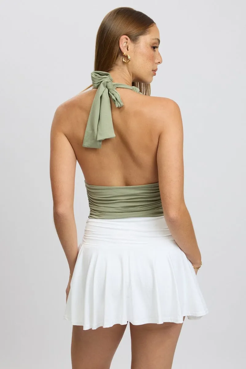 Green Halter Neck Top