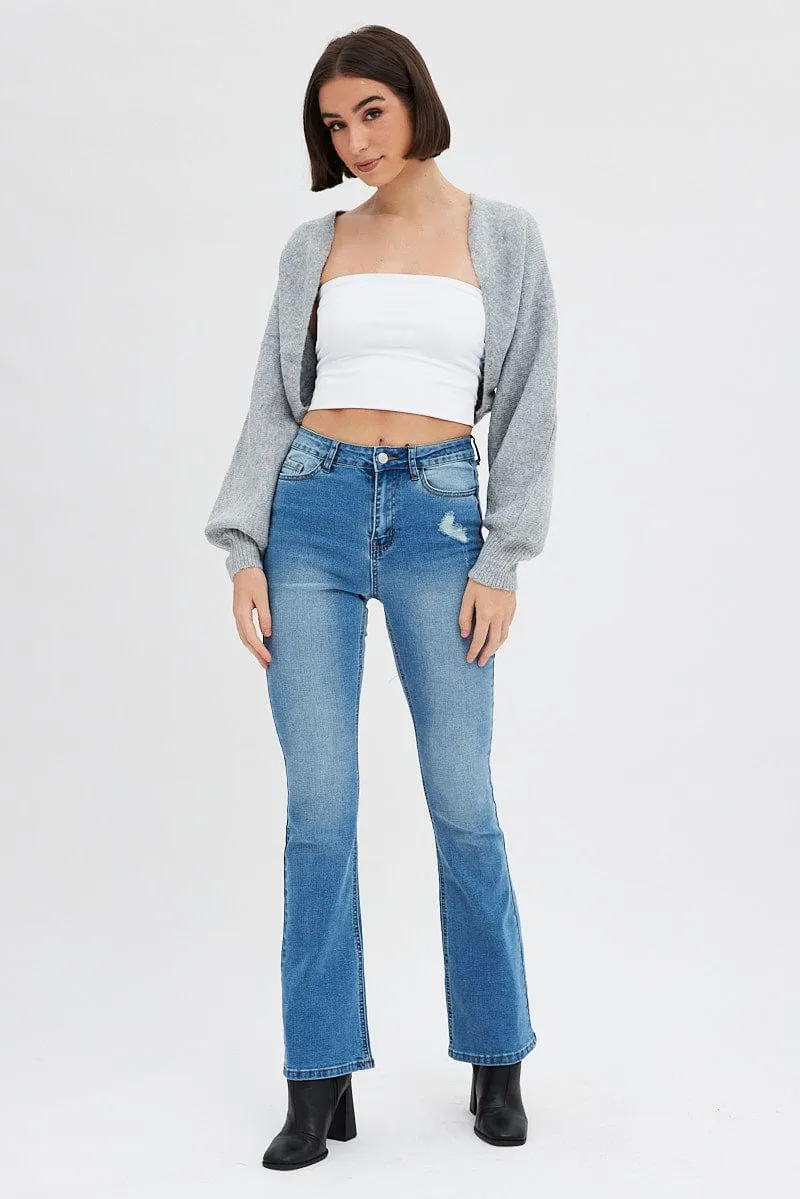 Grey Knit Shrug